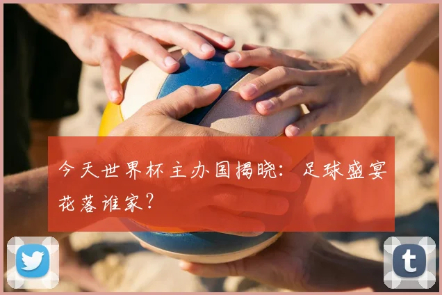 今天世界杯主办国揭晓:足球盛宴花落谁家?